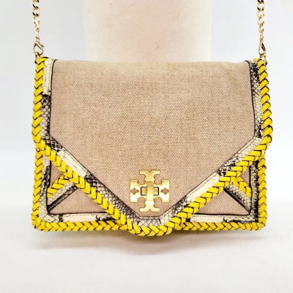 Tory Burch Handbags - AUTHENTIC TORY BURCH Kira Linen Braided MIni Crossbody - Clutch Converti…